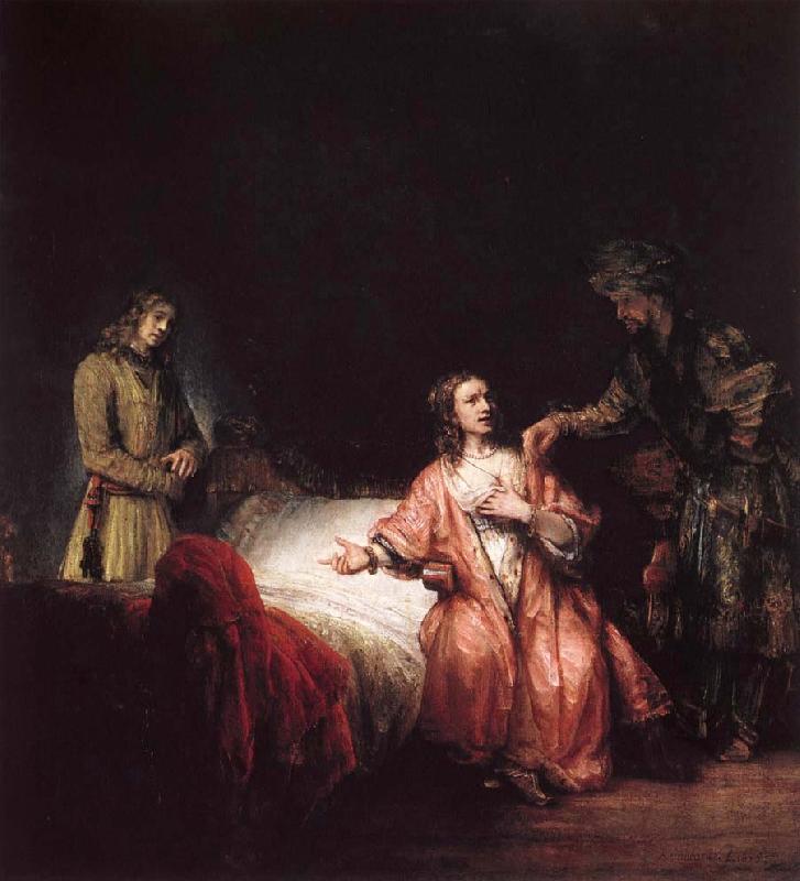 Rembrandt Harmensz Van Rijn Joseph is accused of Potifars wife oil painting picture